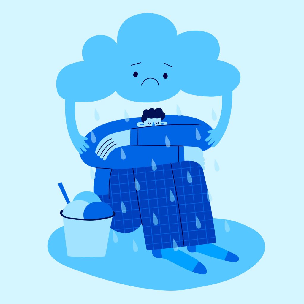 Cloudy = low mood, uncertainty