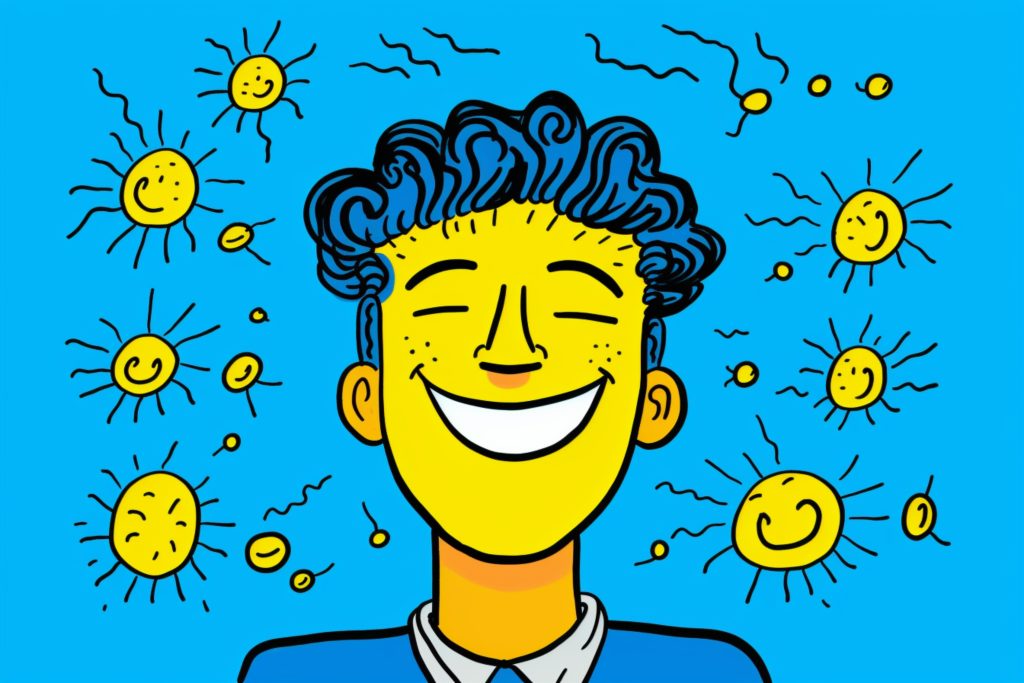 Sunny = calm, content, hopeful